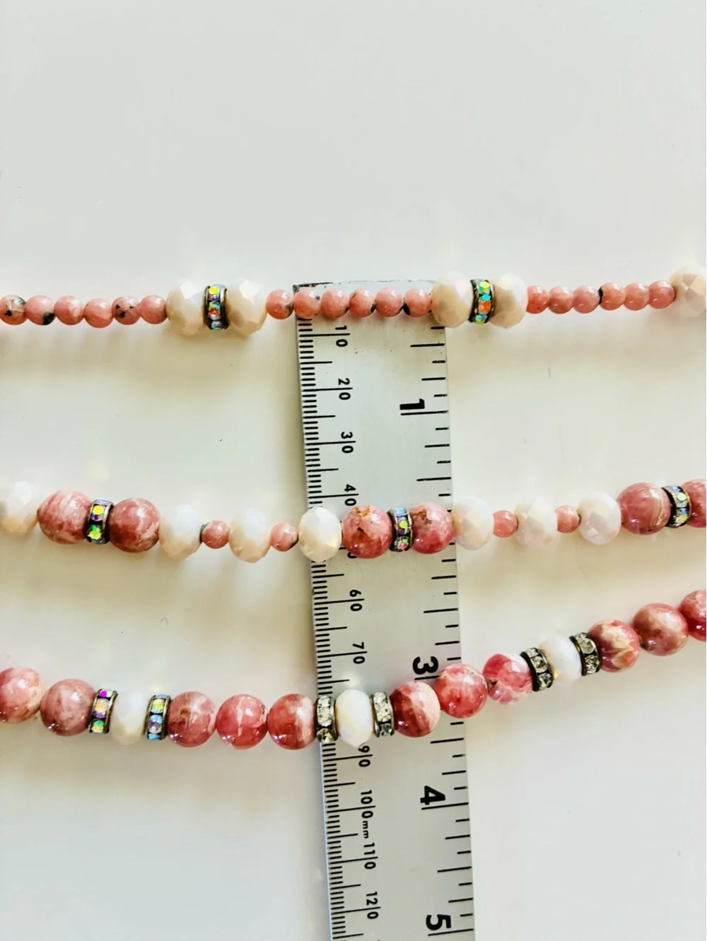 Handmade Elegant Pink Natural Stone Beaded Layered Necklace - Women Jewelry READ